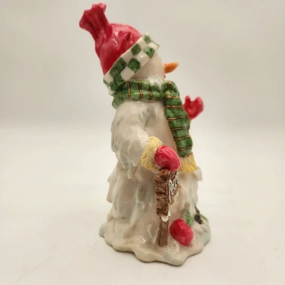Vintage K's Collection Resin Snowman With Peace Sign Christmas Rare Holiday - Picture 5 of 9